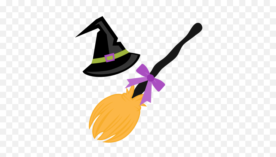 Witch Hat And Broom Svg Scrapbook Cut File Cute Clipart Emoji,Witches Hat Emoticon Copywrite Free