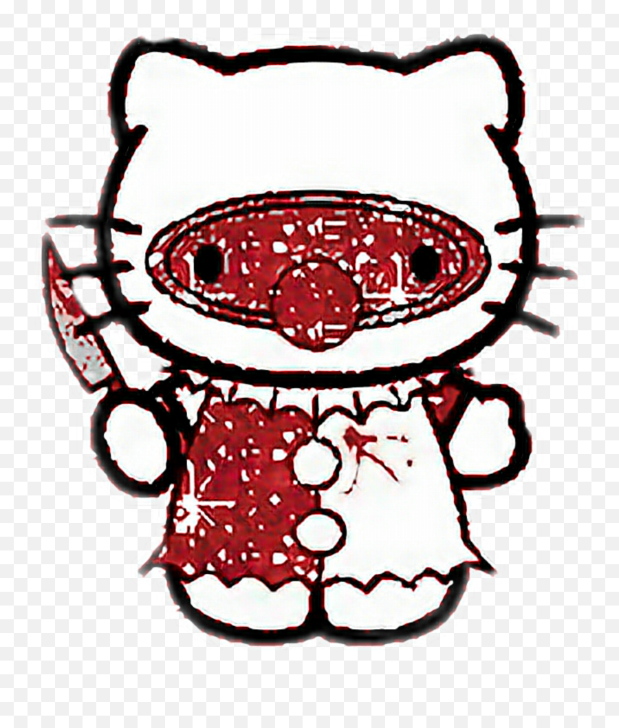 Kitty Hk Clown Glitter Sticker By Bby B - Hello Kitty Emoji,Killer Clown Emoji