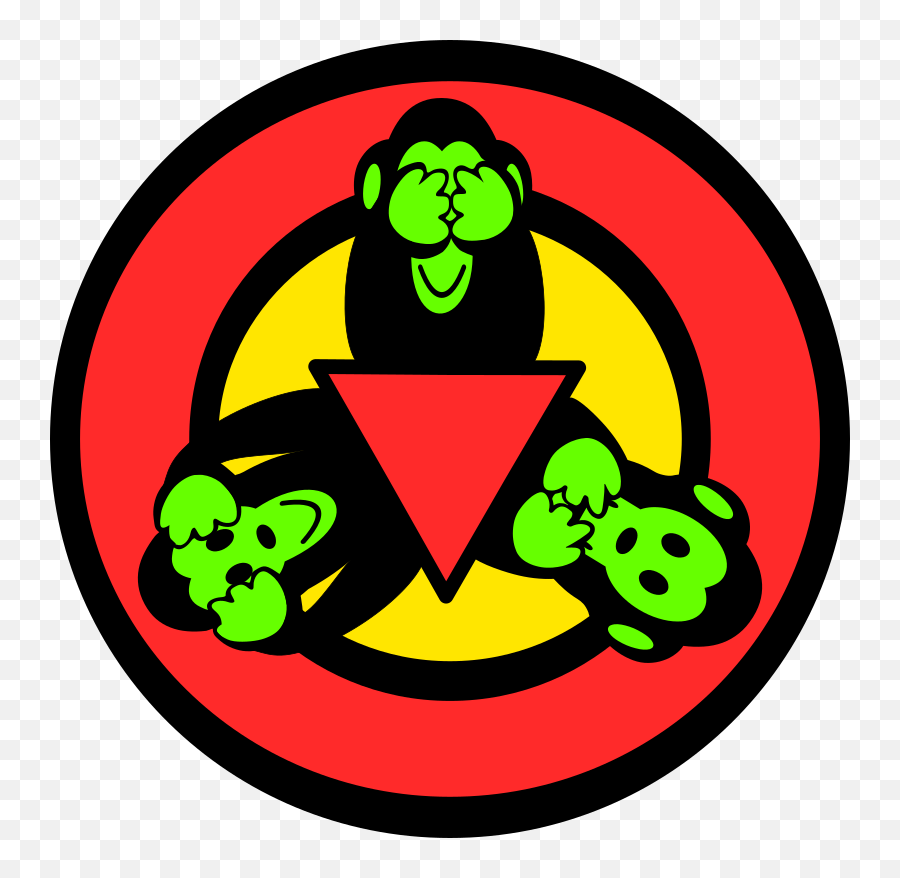 Three Wise Monkeys - Simple Openclipart See No Evil Speak No Evil Hear No Evil Svg Free Emoji,Three Monkey Emoji