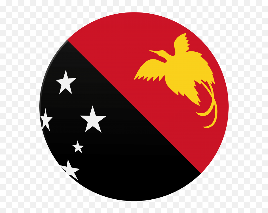 Papua New Guinea Rounded Flag Png Transparent Image Emoji,Guinea Flag Emoji