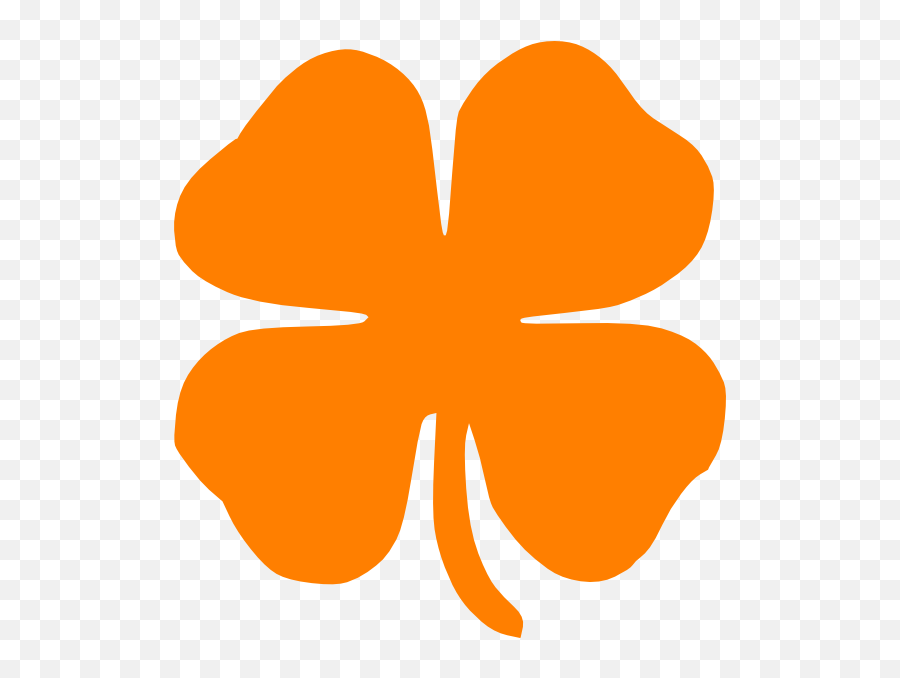 Orange 4 Leaf Clover Clipart - Full Size Clipart 858255 Orange Four Leaf Clover Emoji,St Patrick's Day Emoji