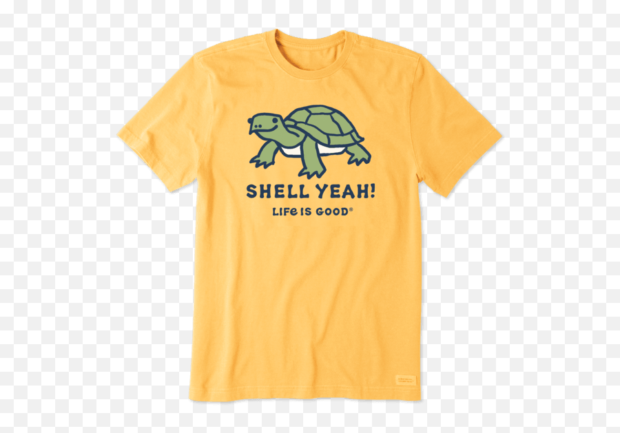 Vintage Menu0027s Shell Yeah Turtle Crusher Tee Life Is Good - Short Sleeve Emoji,Turtle Bird Emoji