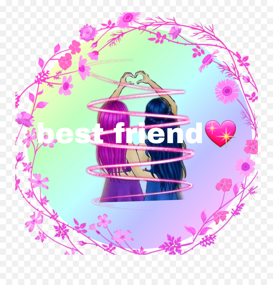 Best Friend Sticker - Girly Emoji,Best Friend Emoji Background
