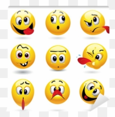 Smiley Balls Showing Funny Face Wall Mural U2022 Pixers - We Live To Change Happy Emoji,Funny Face Emoticons