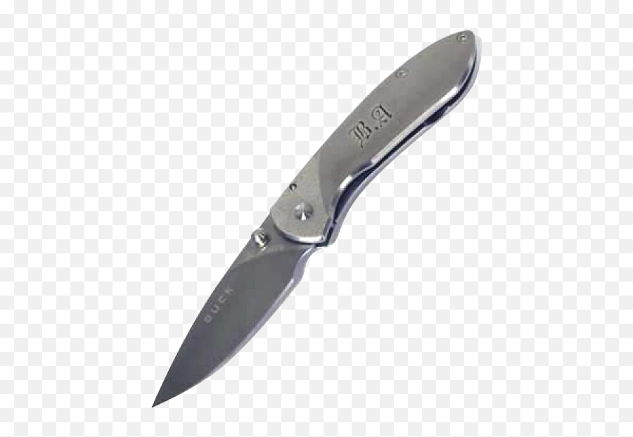 Buck Nobleman Stainless Steel Knife - Solid Emoji,Knife Emoji Pillow