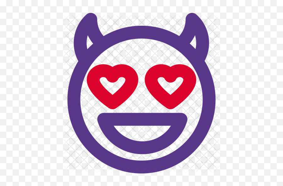 Heart Eyes Devil Emoji Icon - Louvre,Emojis Purple Devil