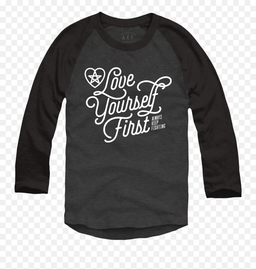 Love Yourself First - Long Sleeve Emoji,Castiel Season 5 Emotion Quote