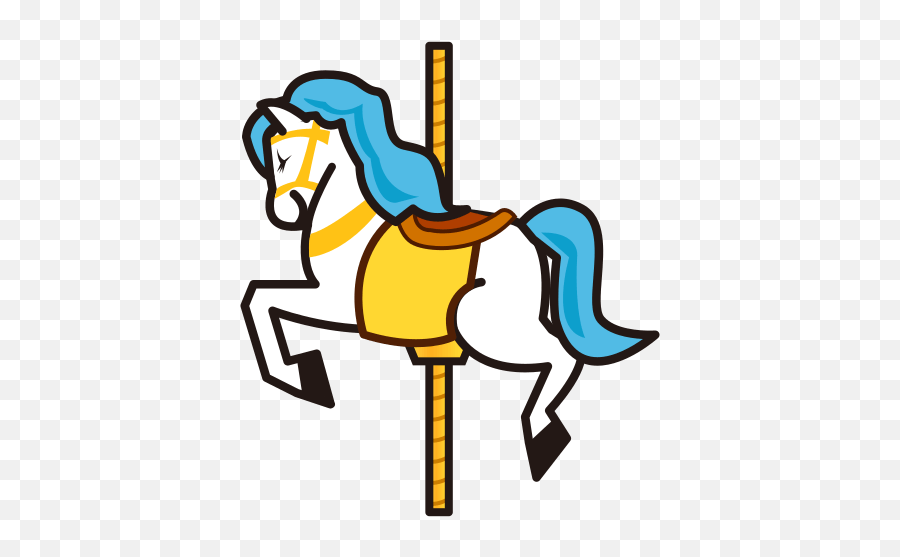 Carousel Horse - Simple Carousel Horse Clipart Emoji,Horse Emoticon