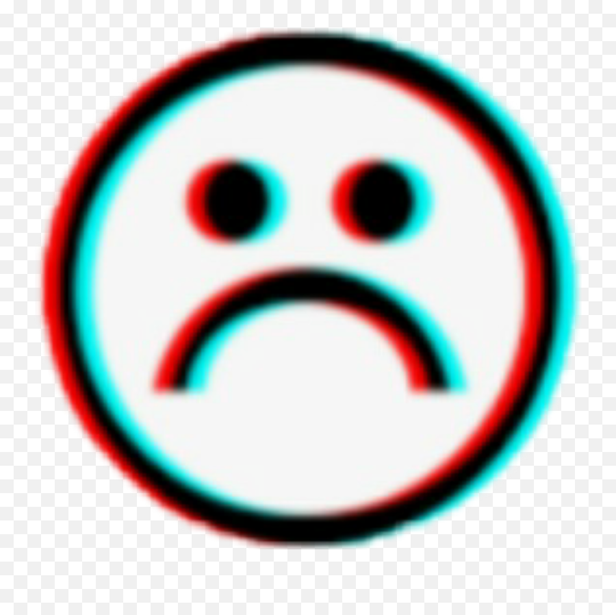 Cry Red Blue Tumblr Sticker By Girs Ys - Transparent Aesthetic Sad Face Emoji,Tumblr Crying Emoticons