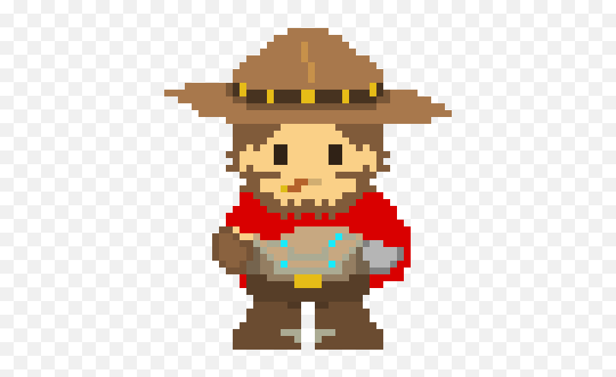 Pixel Art Gallery - Mccree Pixel Art Emoji,Mccree Emoticons