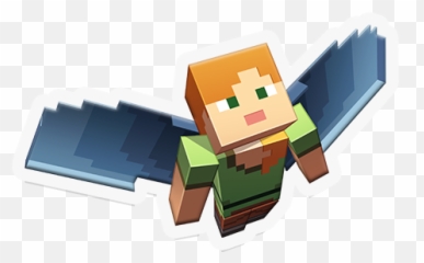 Minecraft Stickers Out - Minecraft Alex With Elytra Emoji,Carousel Emoji
