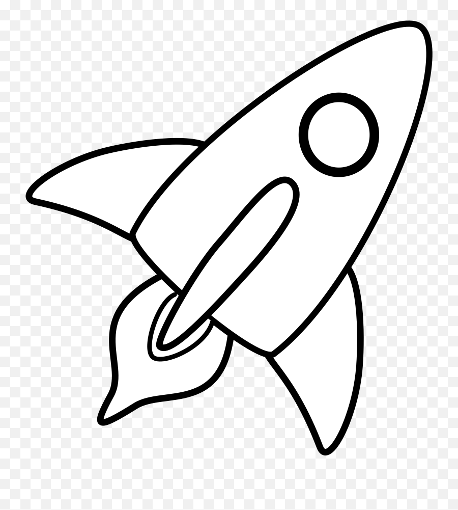 Space Rocket Clip Art Black And White Pics About Space - Spaceship Clipart Black And White Emoji,Rocket Emoji Png