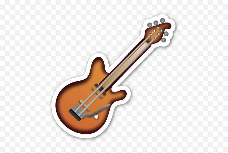 Pin Em Emoticons - Guitar Emoji Sticker,Harp Emoji