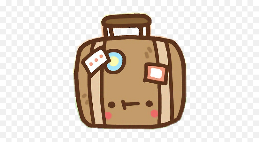 Clawbert Cute Kawaii Cartoon Sticker - Cute Suitcase Cartoon Emoji,Emoji Luggage For An Airplane