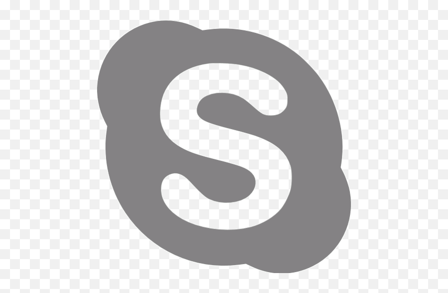Gray Skype Icon - Black Transparent Skype Logo Emoji,Skype Crown Emoticon