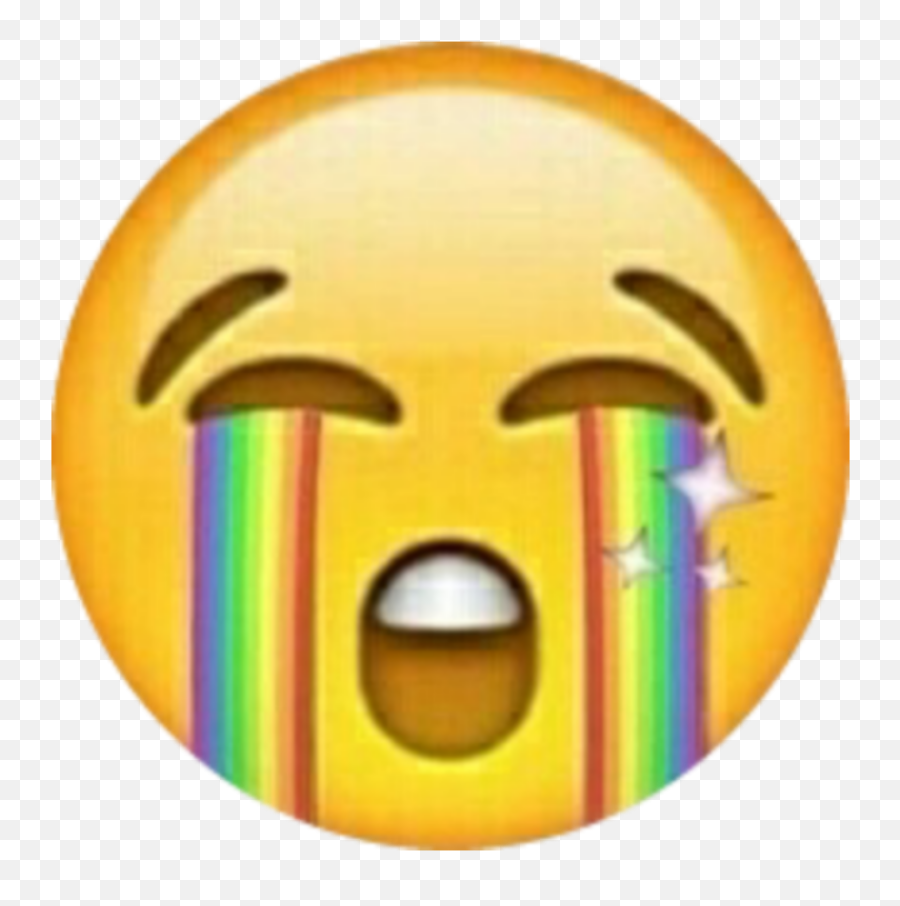 Cry Sticker - Happy Emoji,Rainbow Emoji