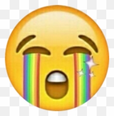 Cry Sticker - Happy Emoji,Rainbow Emoji