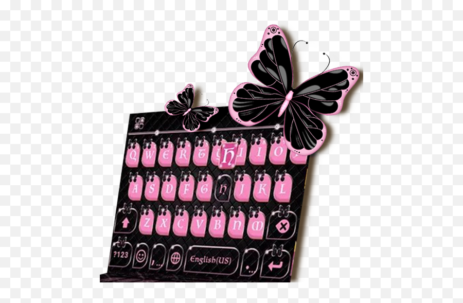 Pink Black Keyboard Theme U2013 U201egoogle Playu201c Programos - Girly Emoji,Patriots Emoji Copy And Paste