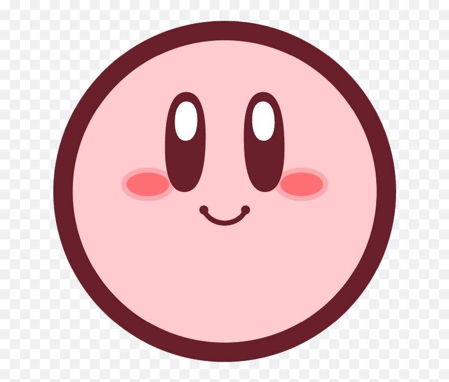 Kirby Wiki - Kirby Without Eye Glints Clipart Full Size Kirby Circle Emoji,Nintendo Emoticon Free