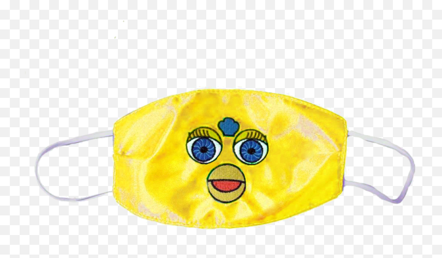 Furby Face Mask Yellow - Happy Emoji,Face Mask Fashion Teeth Emoticon
