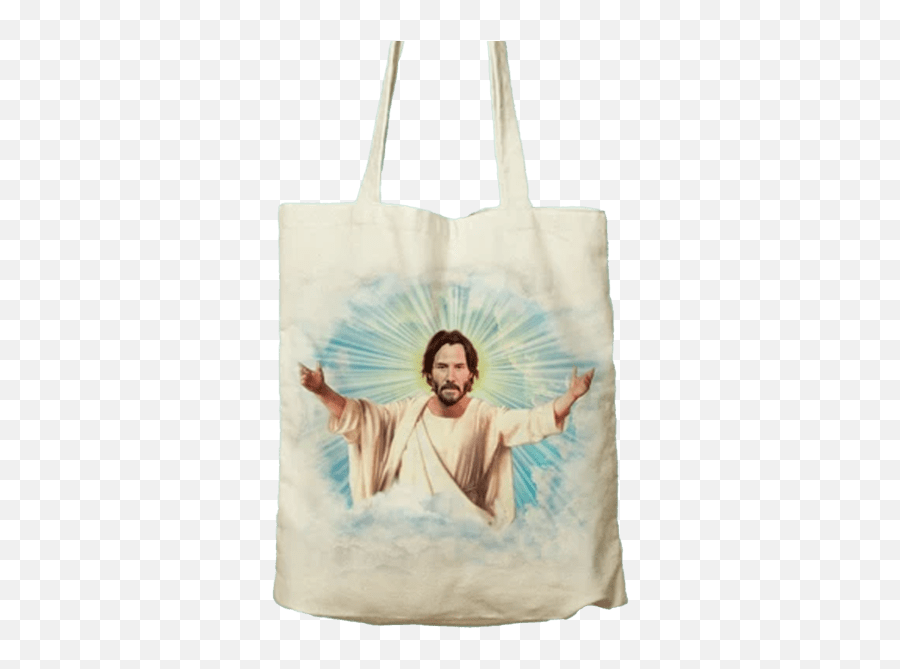 Keanu Reeves Tote Bag - Saint Fauci Emoji,What Emotion Was Used When Playing With Images Of Kenau Reeves