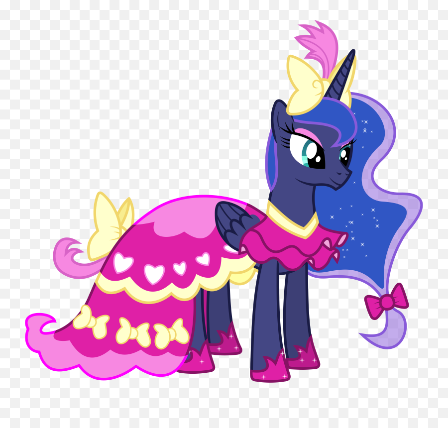 Clipart Of The My Little Pony Princess Luna Dress Free Image - Princess Luna With Dress Emoji,Pony Emotion Chart