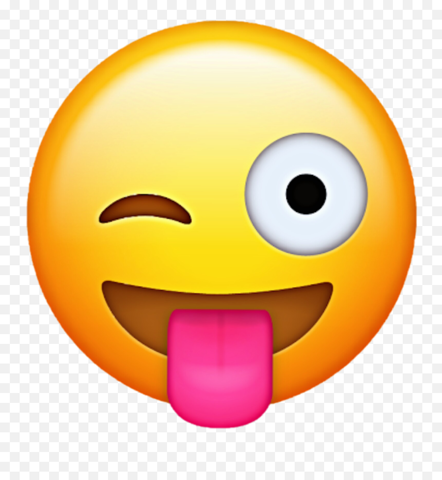 Emoji Smiley Wink Emoticon Face - Transparent Background Wink Tongue Emoji,Winking Emoji