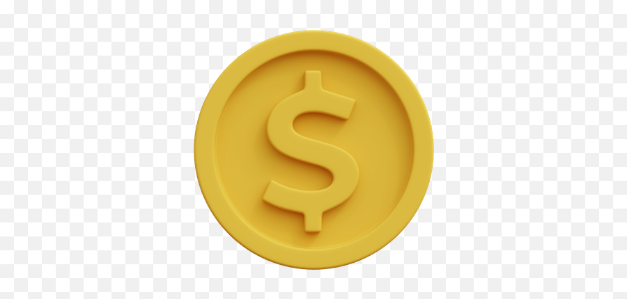 Premium Dollar Coin 3d Illustration Download In Png Obj Or Emoji,Coin Emoji