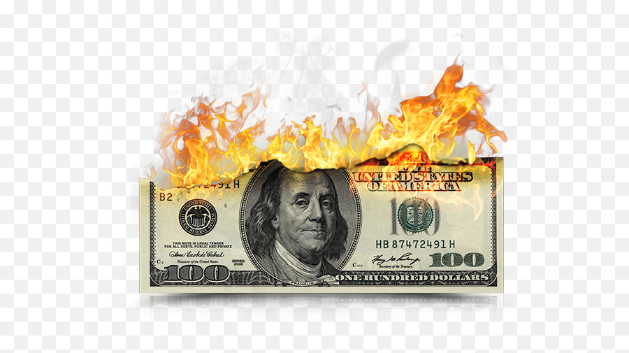 Burning Money Png Burning Money Png - Burning 100 Dollar Bill Png Emoji,Money And Fire Emoji Background