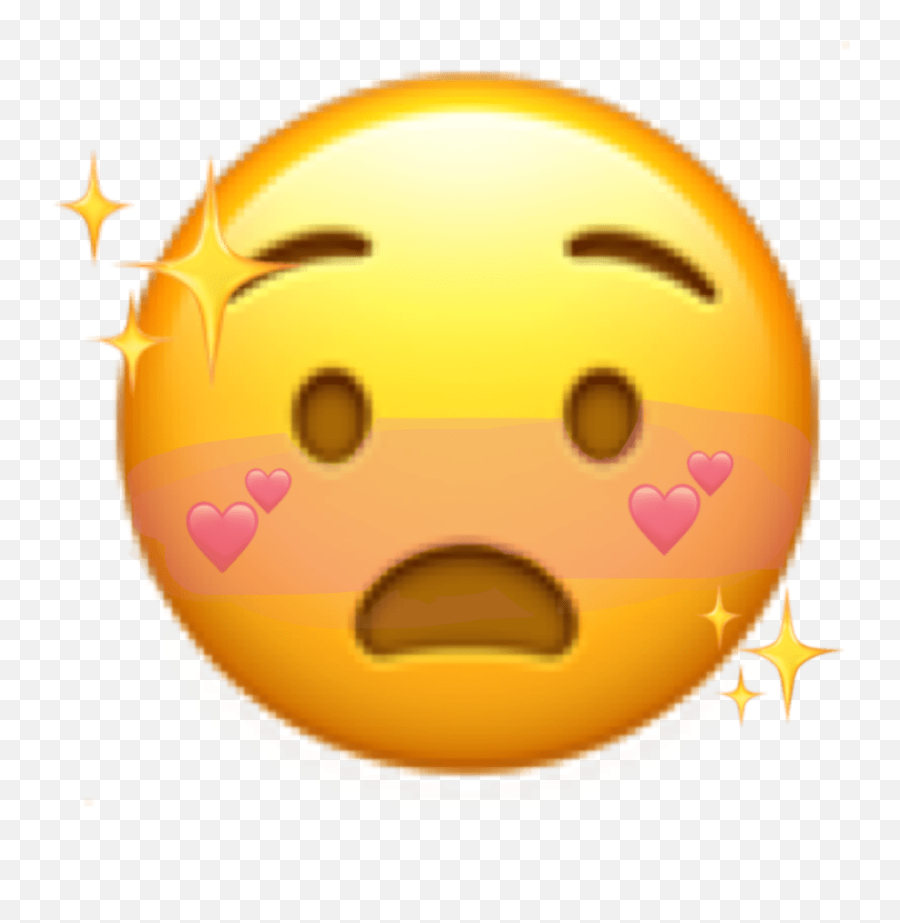 Love Inlove Emoji Blush Woah Pretty - Happy,The Woah Emoji
