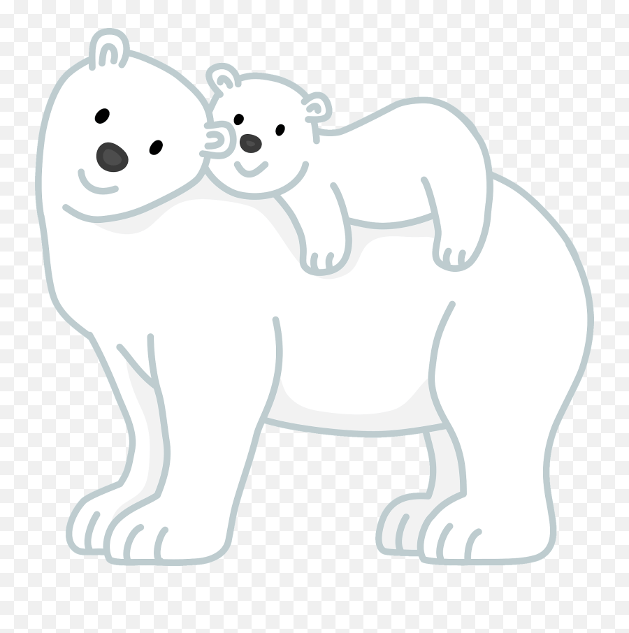 Polar Bear Mother And Baby Clipart Free Download - Transparent Png Mom Baby Bear Png Emoji,Mother Nature Emoji
