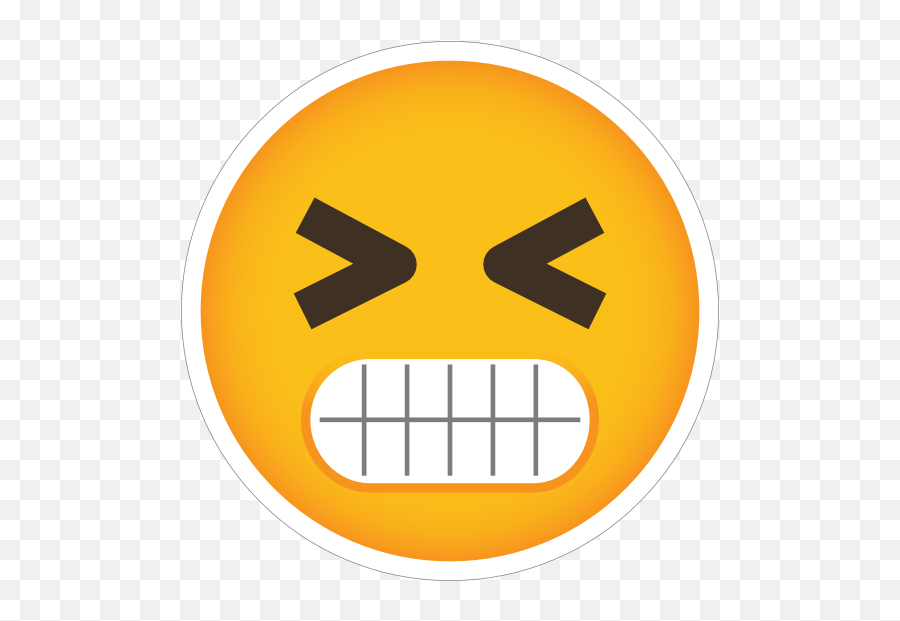 Phone Emoji Sticker Angry Grinding Teeth - Emoji Tease Transparent Background,Teeth Emoji