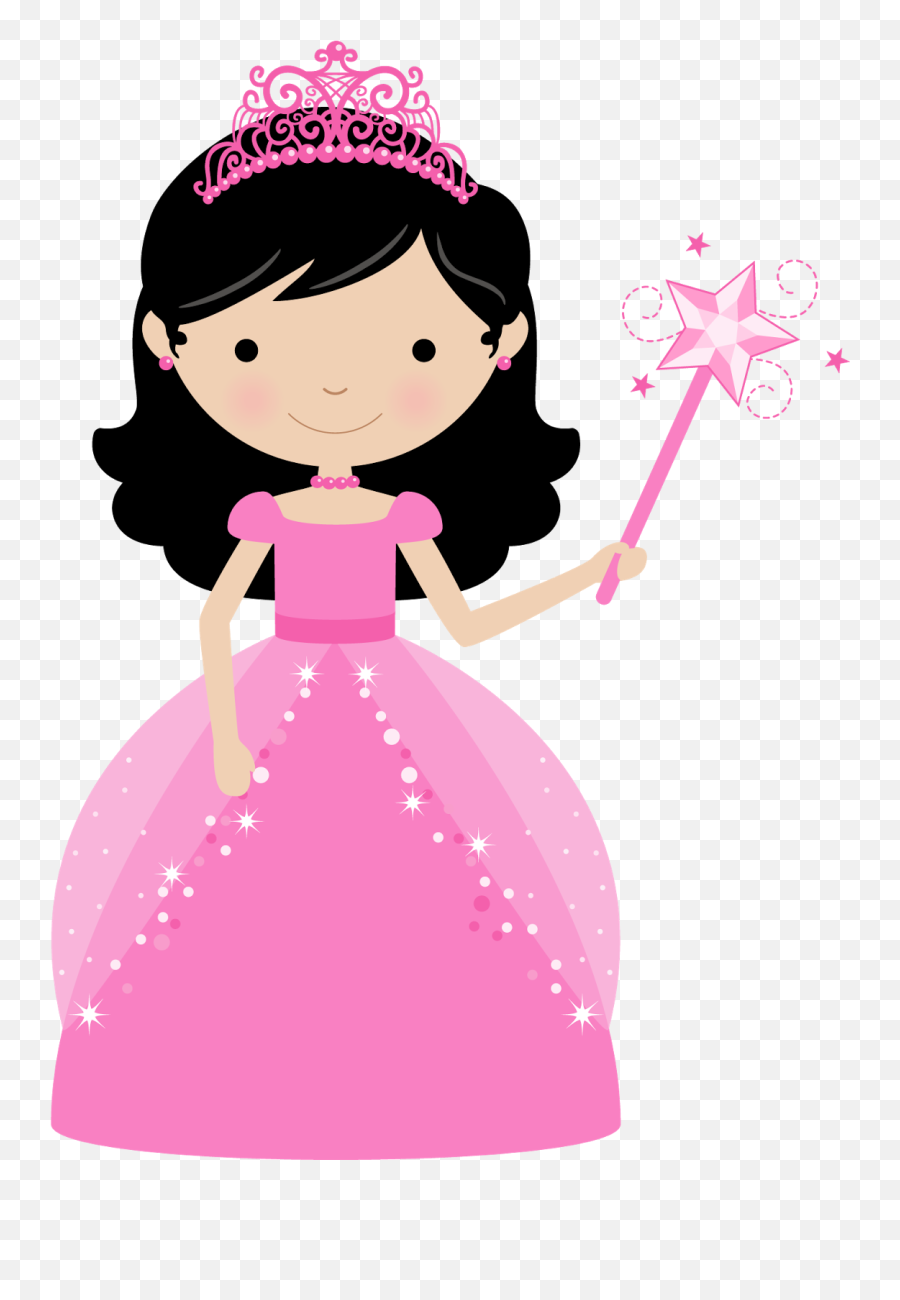 Princesas Encantadas - Cartoon Princess Transparent Princess Clipart Black Hair Emoji,Emoji Princesa