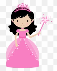 Princesas Encantadas - Cartoon Princess Transparent Princess Clipart Black Hair Emoji,Emoji Princesa