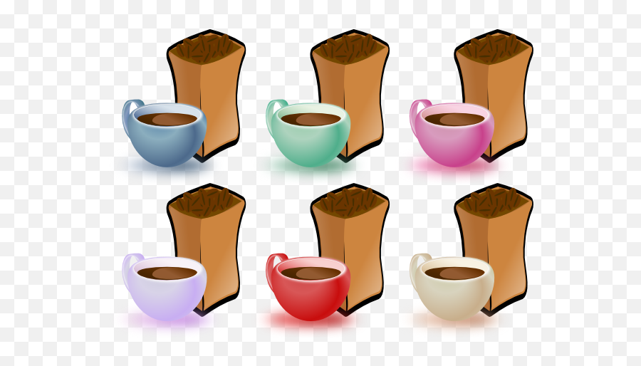Coffee Cups And Bean Png Svg Clip Art For Web - Download Coffee Emoji,Emoji Coffee Cups