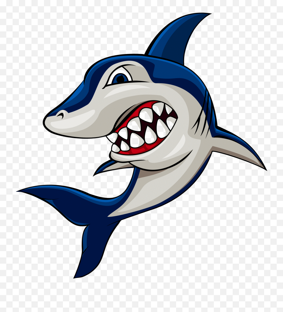 Shark Clipart - Shark Cartoon Png Hd Png Download Shark Sharp Teeth Clipart Emoji,Shark Emoji