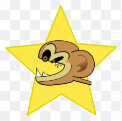 Crazy Angry Chimp In Star Drawing - Clip Art Emoji,Insanity Emotion Drawigs