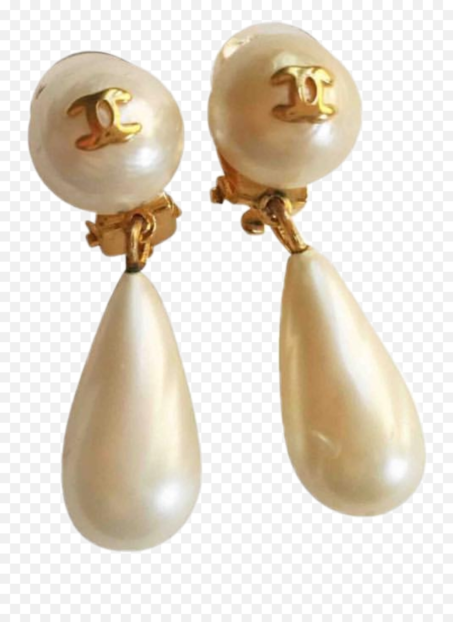 Chanel Jewerly Pearl Sticker - Clip On Pearl Earrings Chanel Emoji,Jewerly Emojis