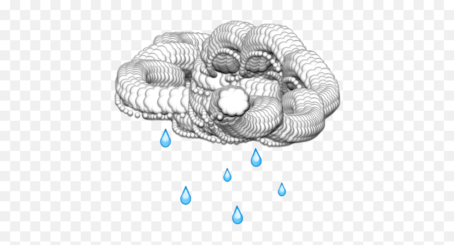 M Rain Emoji,Rain Emoji