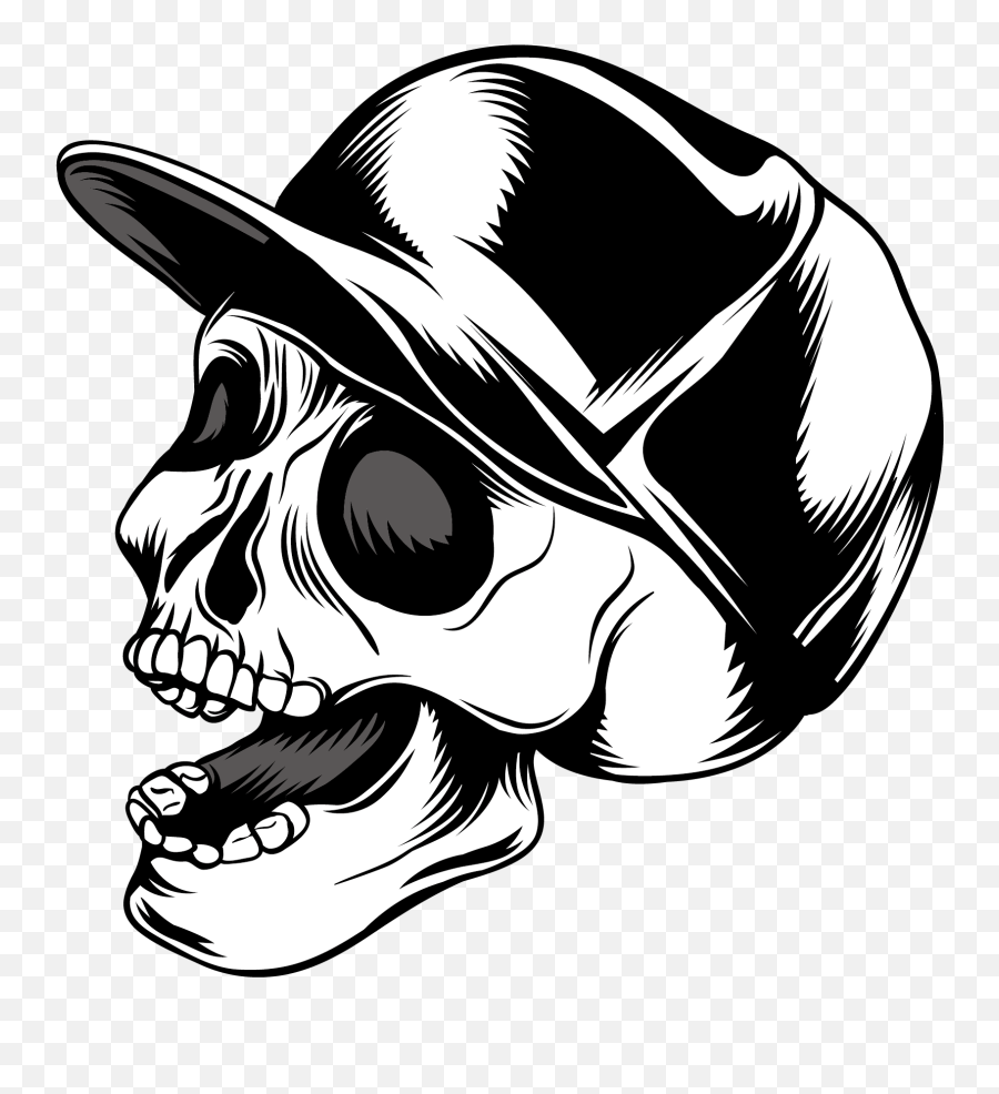 Download Skull Calavera Cap Euclidean - Skull Logo Vector Png Emoji,Emoticon De Calavera