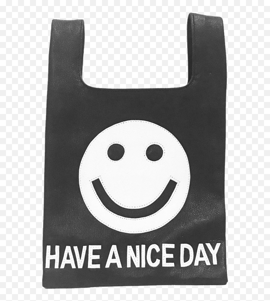 Have A Nice Day Bag Wristlet Leather Black And White - Happy Emoji,For I Y In Emoticon Python