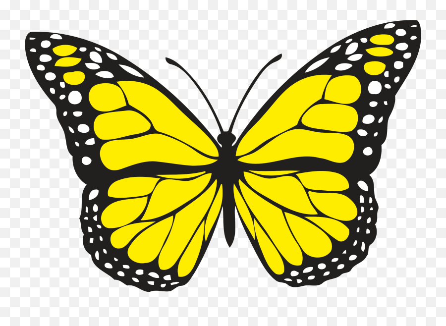 Yellow Butterfly Cliparts Png Images - Yellow Butterfly Clipart Emoji,L Black Swallowtail Butterfly!! Smile Emoticon