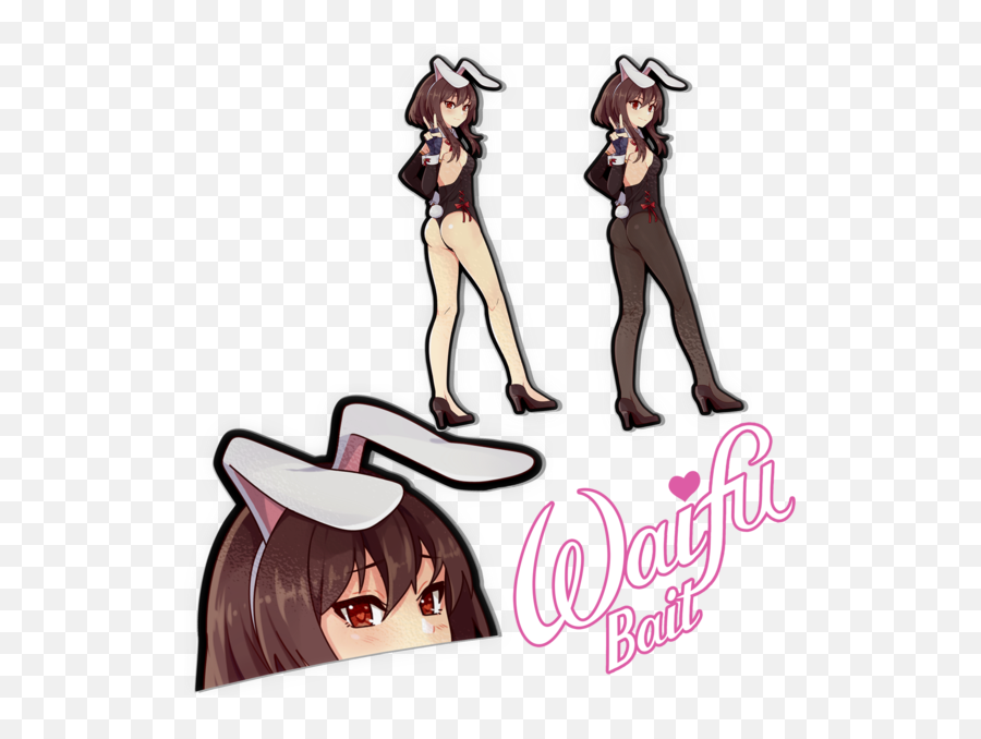 Peeking Stickers U2013 Waifubait - Projekt Melody Sticker Emoji,Bunmy.girl Emojis