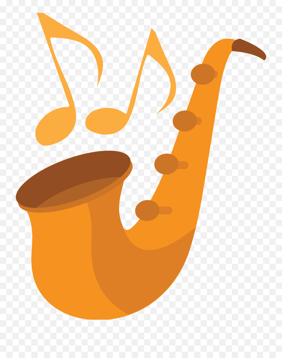 Saxophone Emoji Clipart - Emoji Saxophone,Saxaphone Emoji