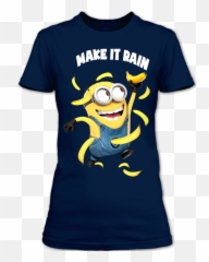 Make It Rain Minion Banana T Shirt U2013 Premium Fan Store - Can Read With My Eye Shut Shirt Etsy Emoji,Photo Raining Emoticon