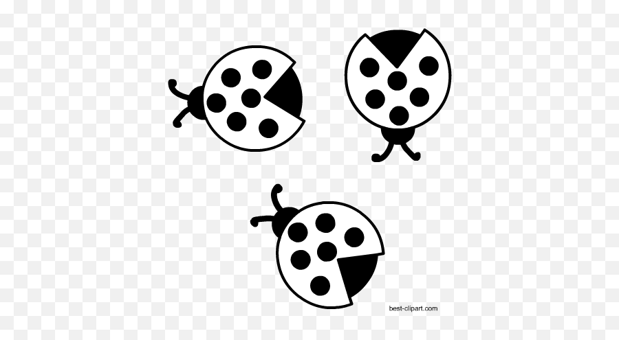 Free Ladybug Or Ladybird Clip Ar - Lady Bugs Clipart Black And White Emoji,Ready Emoji Clipart Black And White