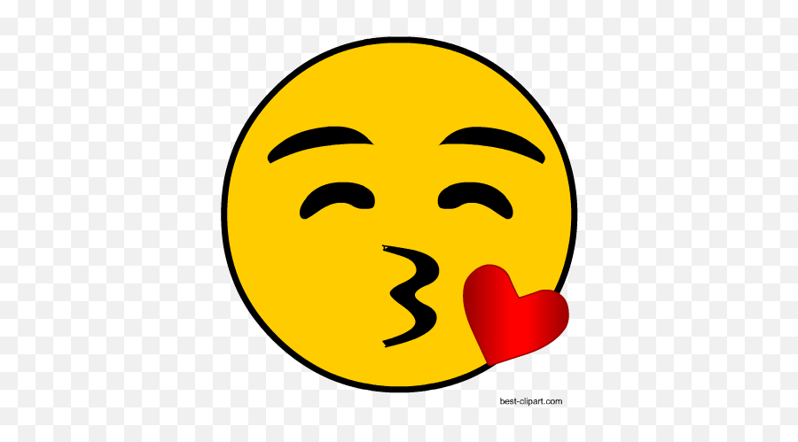 Free Emoji Clip Art - Pin The Heart Valentine Game,Kissing Face Emoji