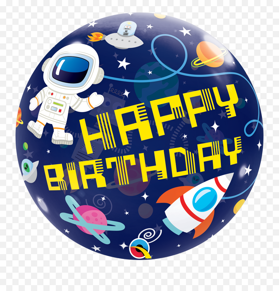 Birthday Outer Space Bubble Balloon 22 - Bubbles Ballon Astronaut Emoji,Justice Emoji Party Supplies