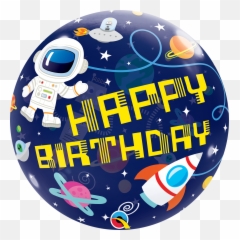 Birthday Outer Space Bubble Balloon 22 - Bubbles Ballon Astronaut Emoji,Justice Emoji Party Supplies