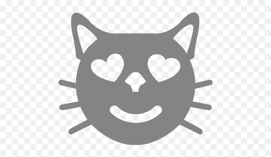 Smiling Face With Heart - Shaped Eyes Id 1264 Emojicouk Cat Emoji Heart Eyes Black And White,Heart Eyes Emoji